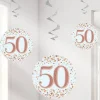 Sparkling Fizz 50Th Hanging Swirls (6Pk)<Party Delights Discount