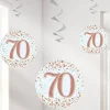 Sparkling Fizz 70Th Hanging Swirls (6Pk)<Party Delights Best