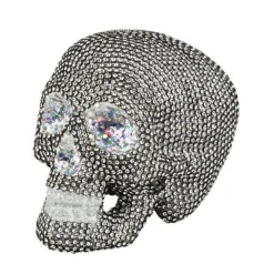 Party Delights Props<Sparkly Silver Skull Table Decoration - 19Cm