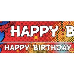 Spider-Man Style Paper Banners - 1M (3Pk)<Party Delights New