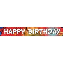 Spider-Man Style Paper Banners - 1M (3Pk)<Party Delights New
