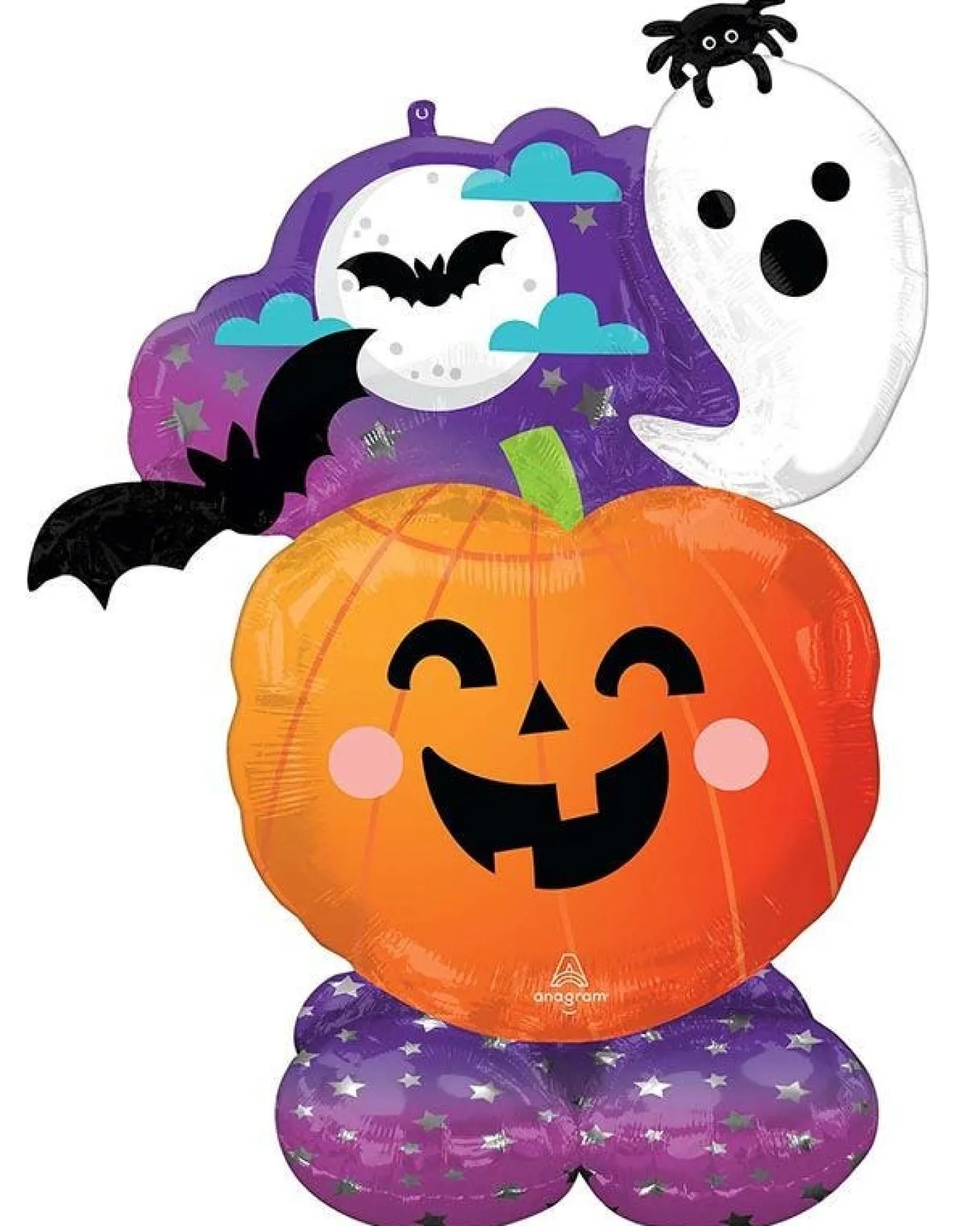 Party Delights Balloons<Spooky Ghost & Pumpkin Air Fill Airloonz Balloon - 52" Foil