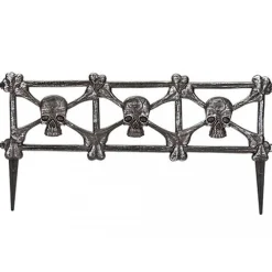 Party Delights Props<Spooky Skull Plastic Fencing - 58Cm X 29Cm