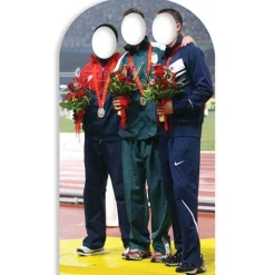 Sports Medal Podium Stand-In Cardboard Photo Prop - 175Cm X 96Cm<Party Delights Discount