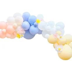 Spring Balloon Arch With Paper Flowers - 60 Balloons<Party Delights