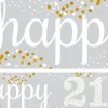 21St Birthday Paper Banners - 1M (3Pk)<Party Delights Clearance