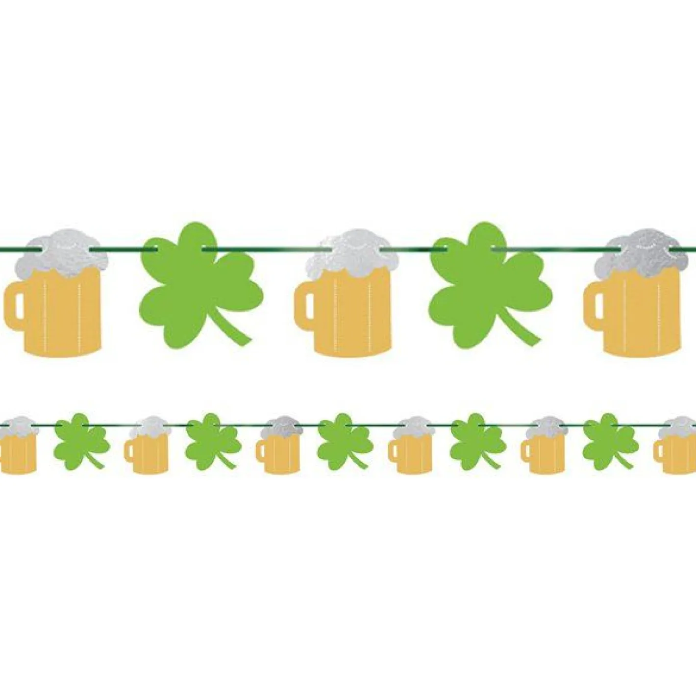 St Patrick's Day Beer And Shamrock Banner - 3.65M<Party Delights Best