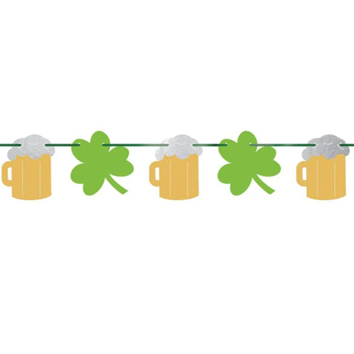 St Patrick's Day Beer And Shamrock Banner - 3.65M<Party Delights Best