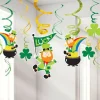 St Patrick's Day Hanging Swirls - 25Cm (12Pk)<Party Delights Hot