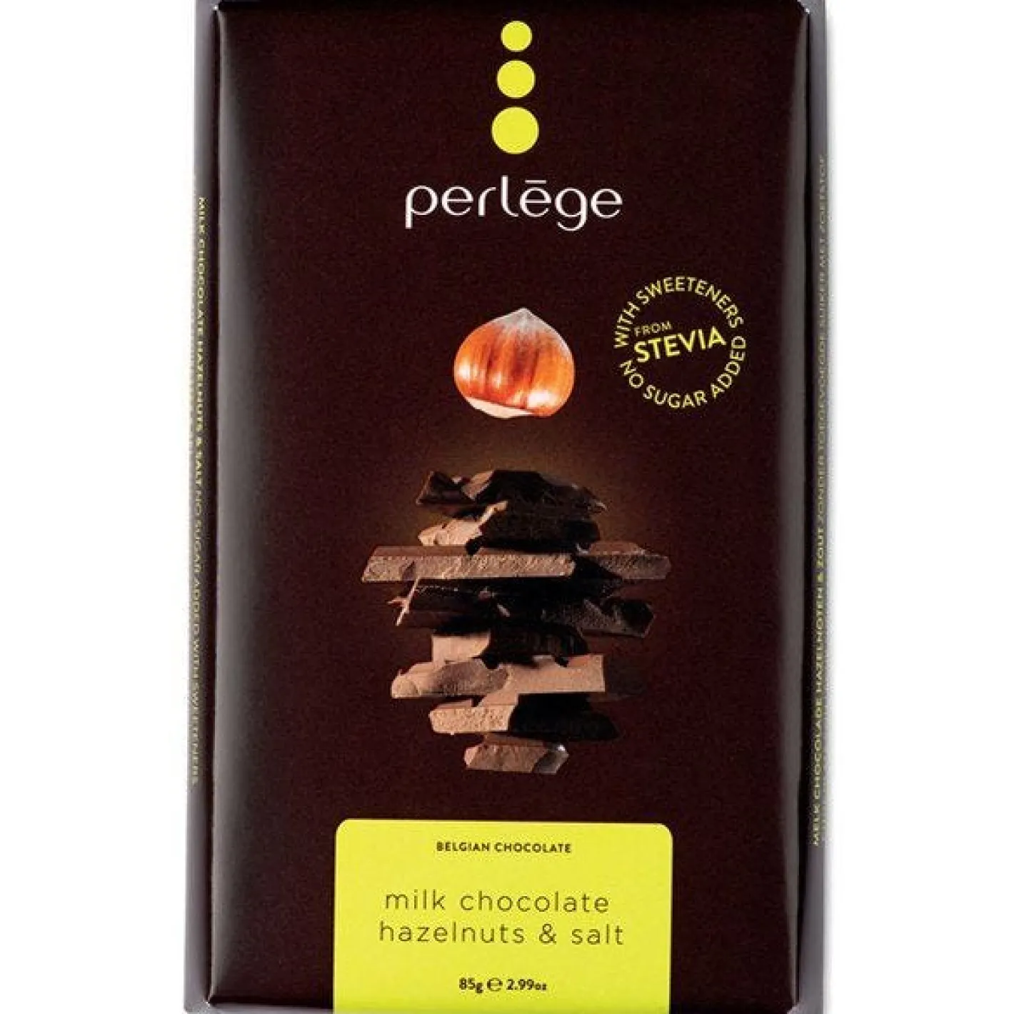 Stevia Belgian Salted Hazlenut Chocolate Bar - 85G<Party Delights Sale