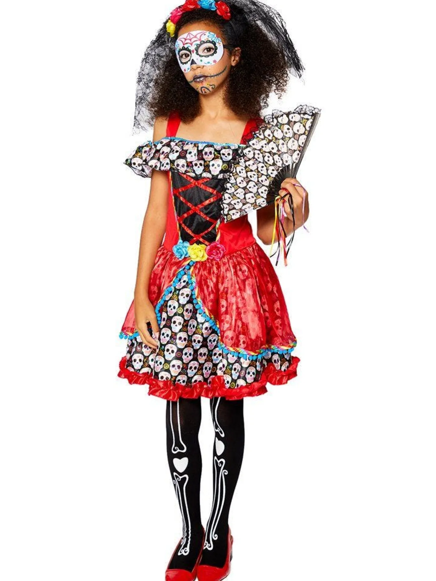 Kids' Party Delights Kids'<Sugar Skull Senorita - Teen Costume
