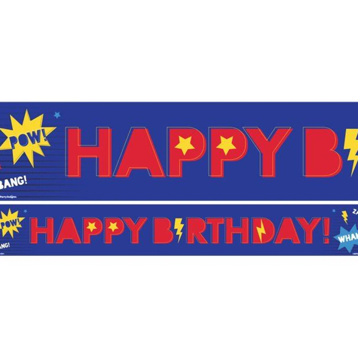 Superhero Paper Birthday Banners (3Pk)<Party Delights Online