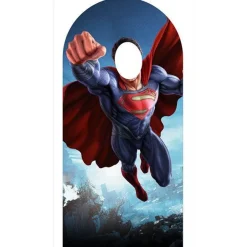 Superman Man Of Steel Stand-In Cardboard Photo Prop - 185Cm X 100Cm<Party Delights