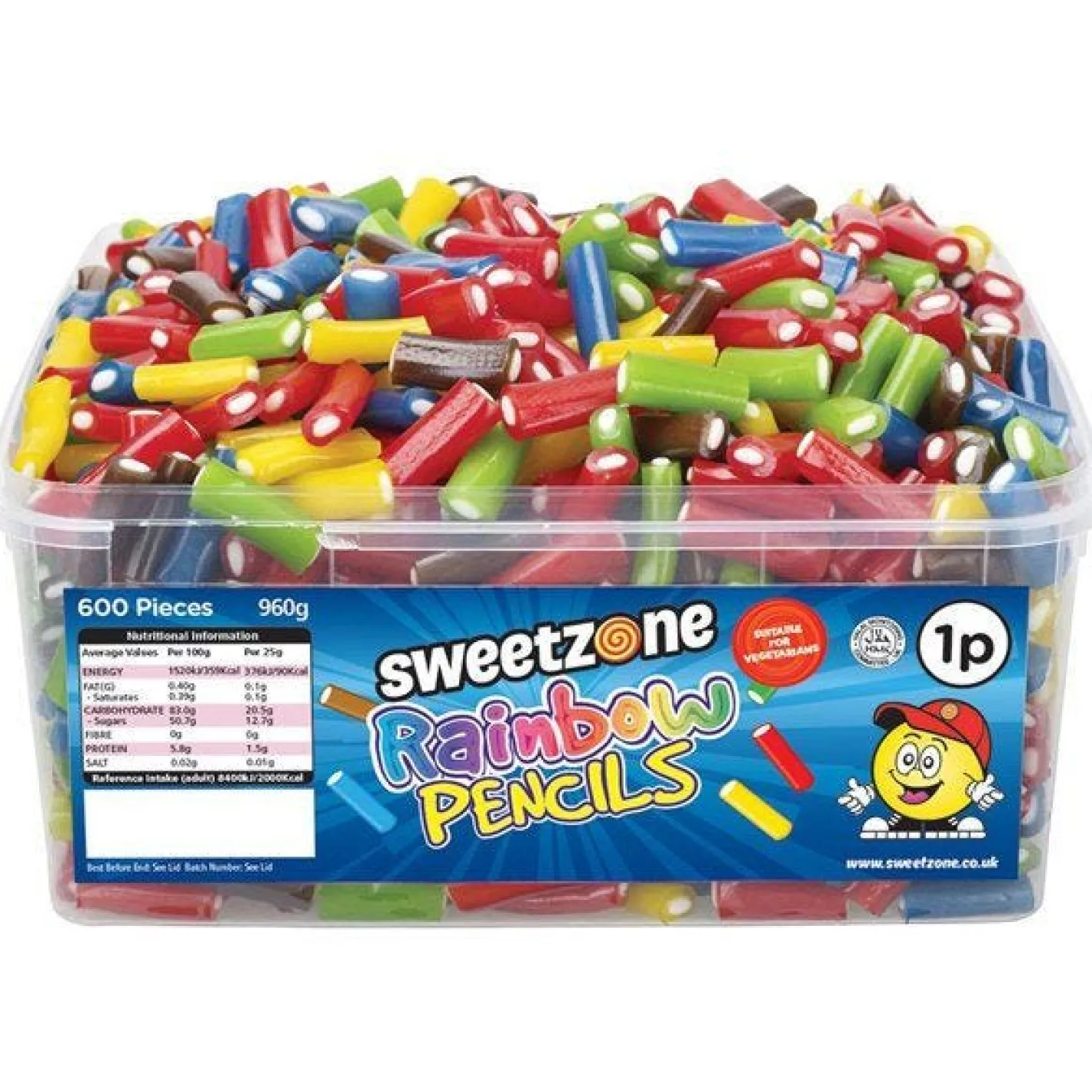 Sweetzone Halal Rainbow Pencils - 960G<Party Delights Discount
