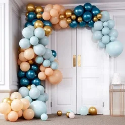 Teal & Gold Chrome Large Balloon Arch Diy Kit - 200 Balloons<Party Delights New