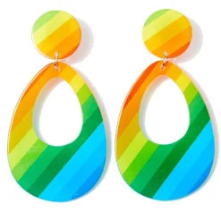 Teardrop Multi-Coloured Earrings<Party Delights