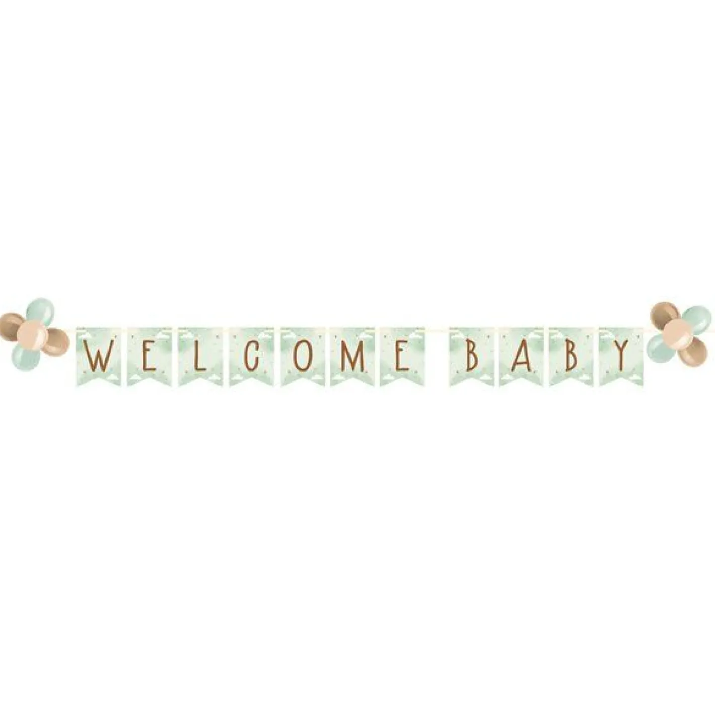 Teddy Bear 'Welcome Baby' Paper Banner - 2.6M<Party Delights