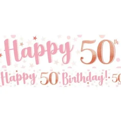 50Th Birthday Glitz & Glamour Paper Banners (3Pk)<Party Delights Online