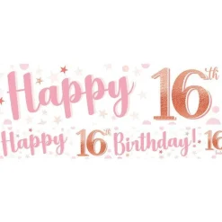 16Th Birthday Glitz & Glamour Paper Banners (3Pk)<Party Delights Sale