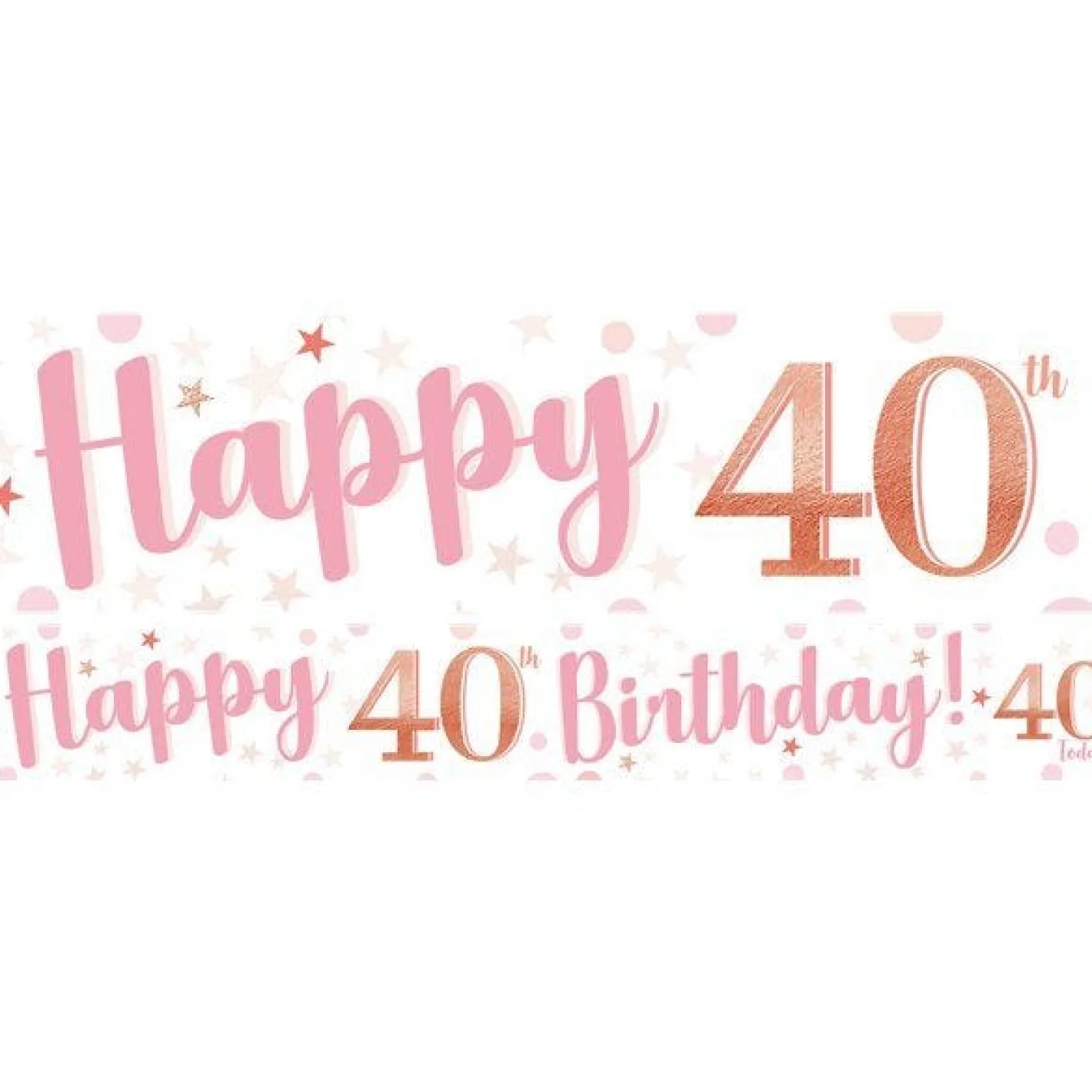 40Th Birthday Glitz & Glamour Paper Banners (3Pk)<Party Delights Online