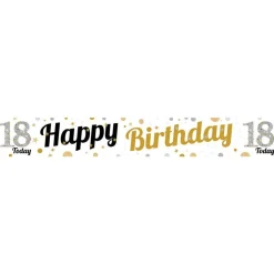 18Th Birthday Paper Banners - 1M (3Pk)<Party Delights New