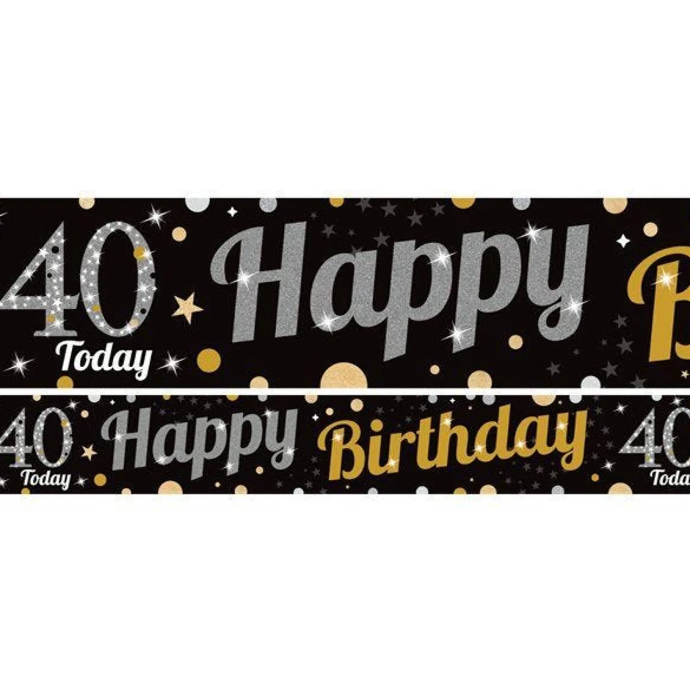 40Th Birthday Paper Banners - 1M (3Pk)<Party Delights Outlet