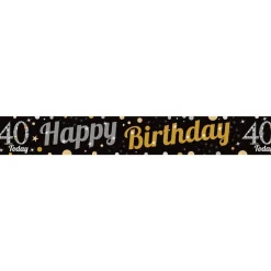 40Th Birthday Paper Banners - 1M (3Pk)<Party Delights Outlet
