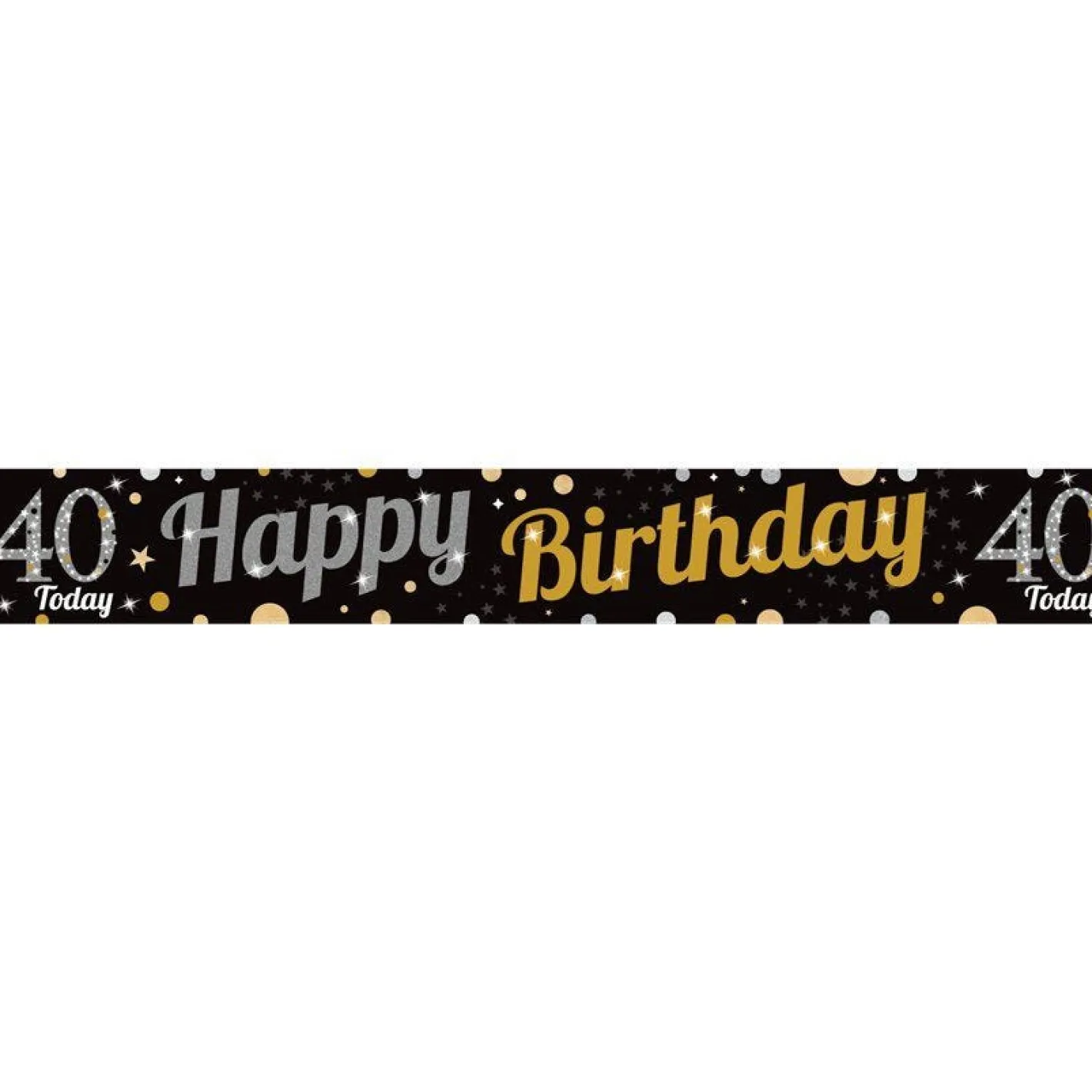 40Th Birthday Paper Banners - 1M (3Pk)<Party Delights Outlet