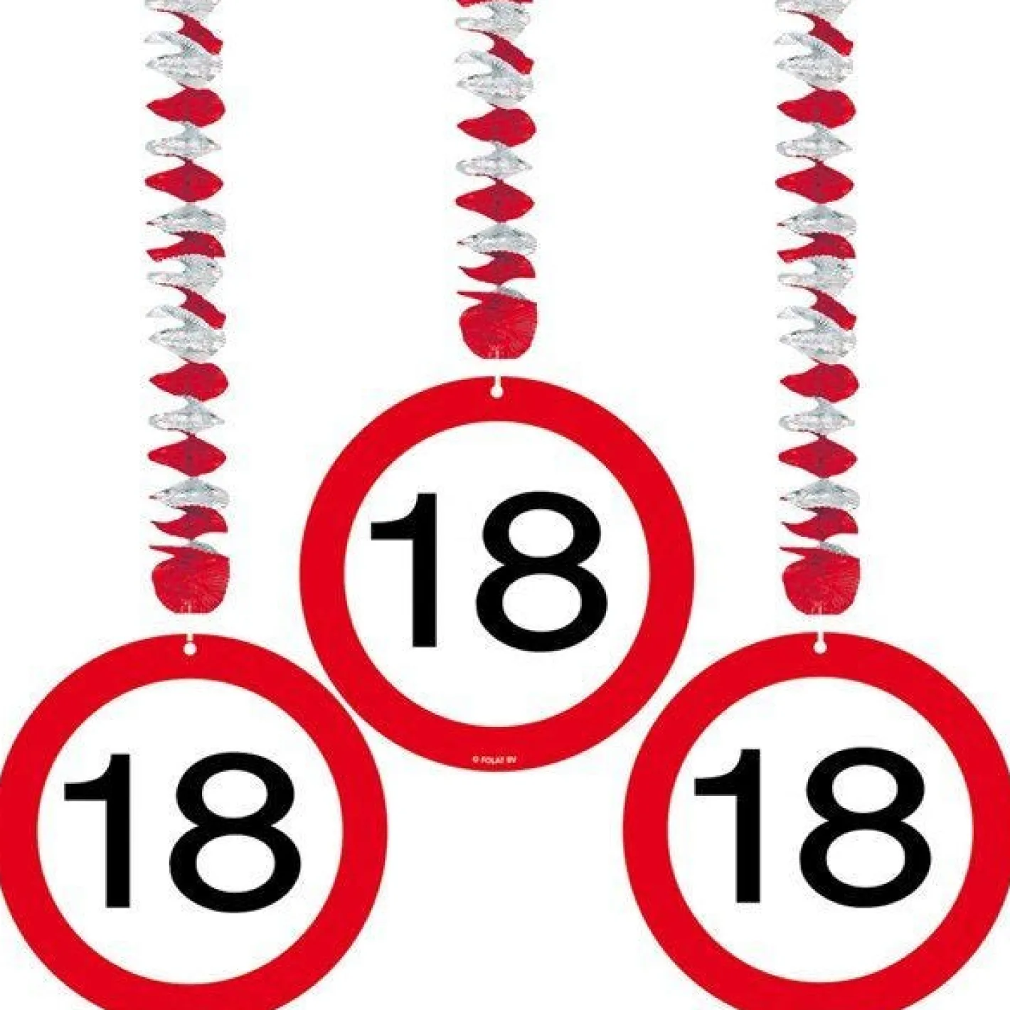 18Th Birthday Traffic Sign Hangers (3Pk)<Party Delights Online