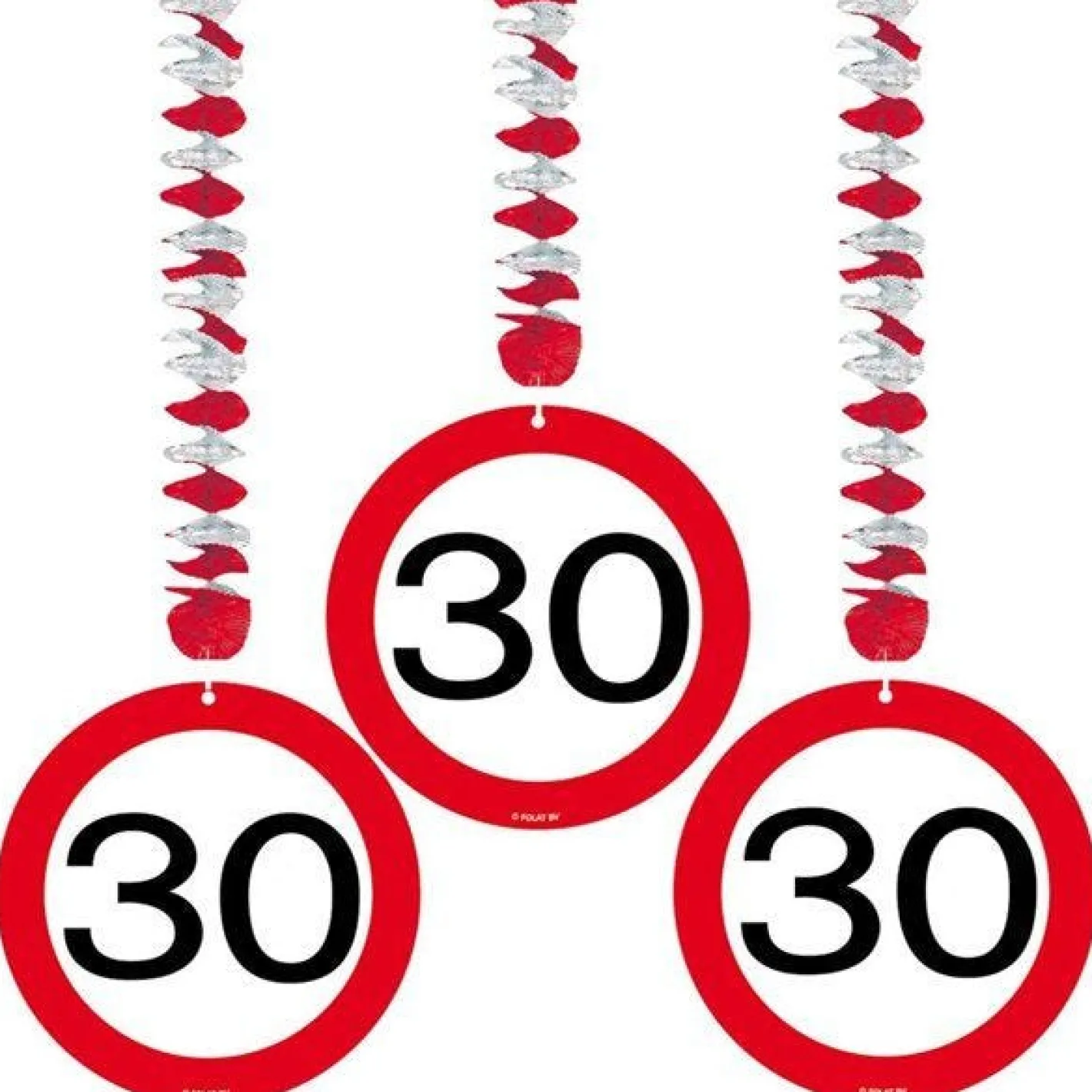 30Th Birthday Traffic Sign Hangers (3Pk)<Party Delights Best
