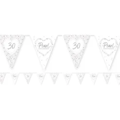30Th Pearl Wedding Anniversary Bunting - 3.7M<Party Delights