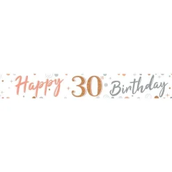 30Th Sparkling Fizz Paper Banners - 1M (3Pk)<Party Delights