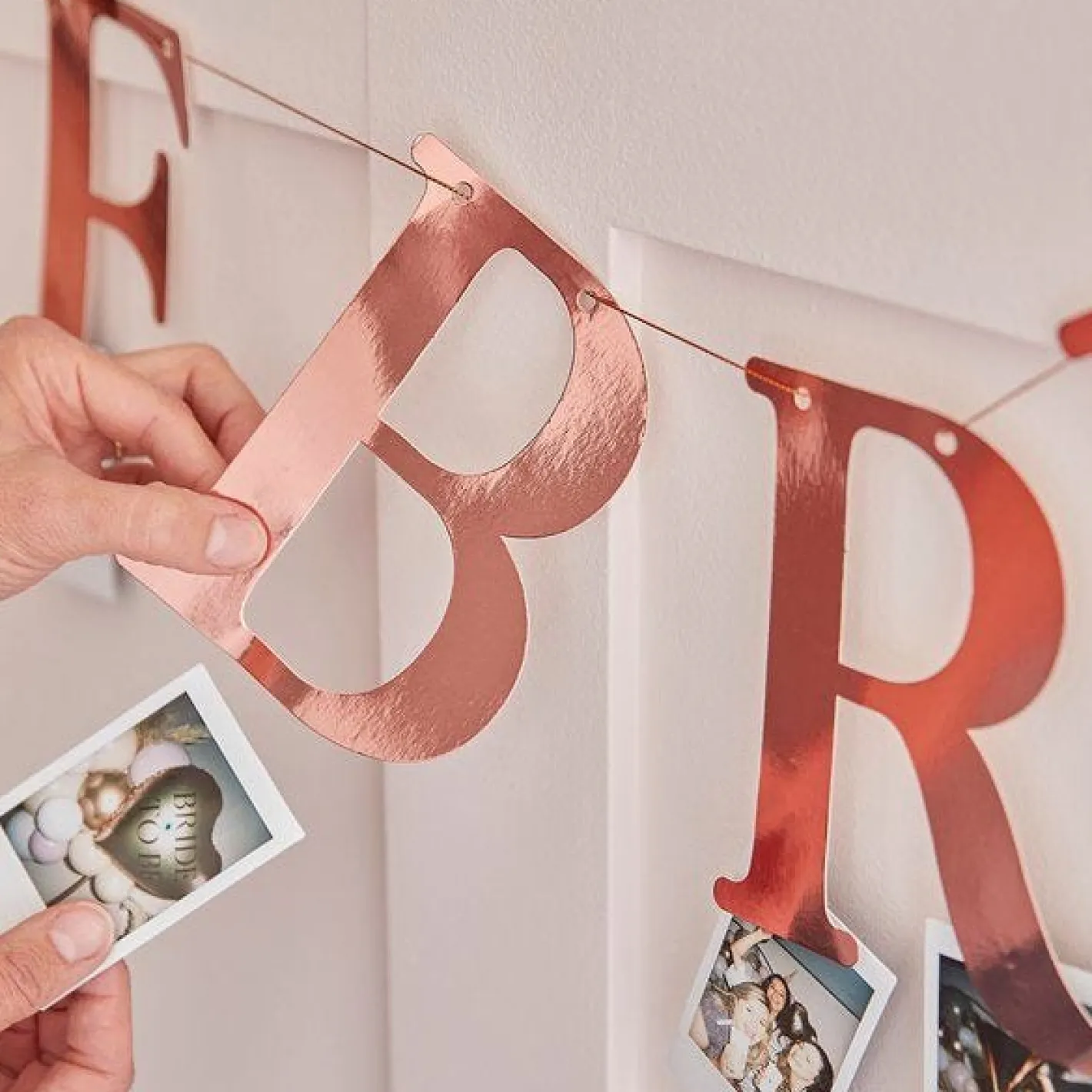 The Bride Rose Gold Peg Bunting<Party Delights Outlet
