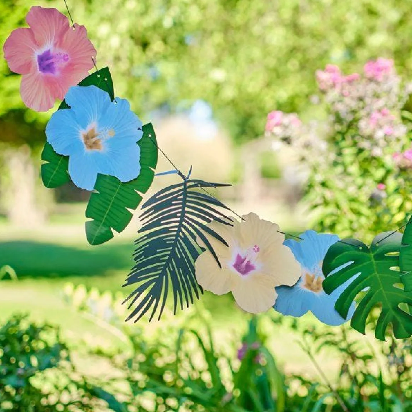 Tiki Tropics Paper Palms Garland<Party Delights New
