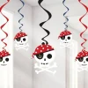 Treasure Island Pirate Swirl Decorations (6Pk)<Party Delights Hot
