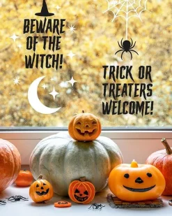 Party Delights Window & Door Decorations<Trick Or Treat Window Clings (4Pk)