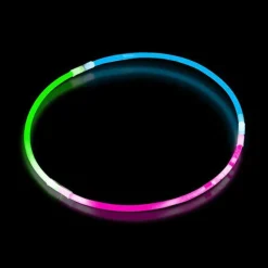 Tri-Colour Glow Necklace - 60Cm (4Pk)<Party Delights Discount