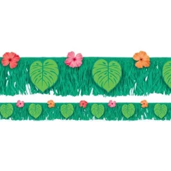 Tropical Jungle Fringe Banner - 1.77M<Party Delights Outlet