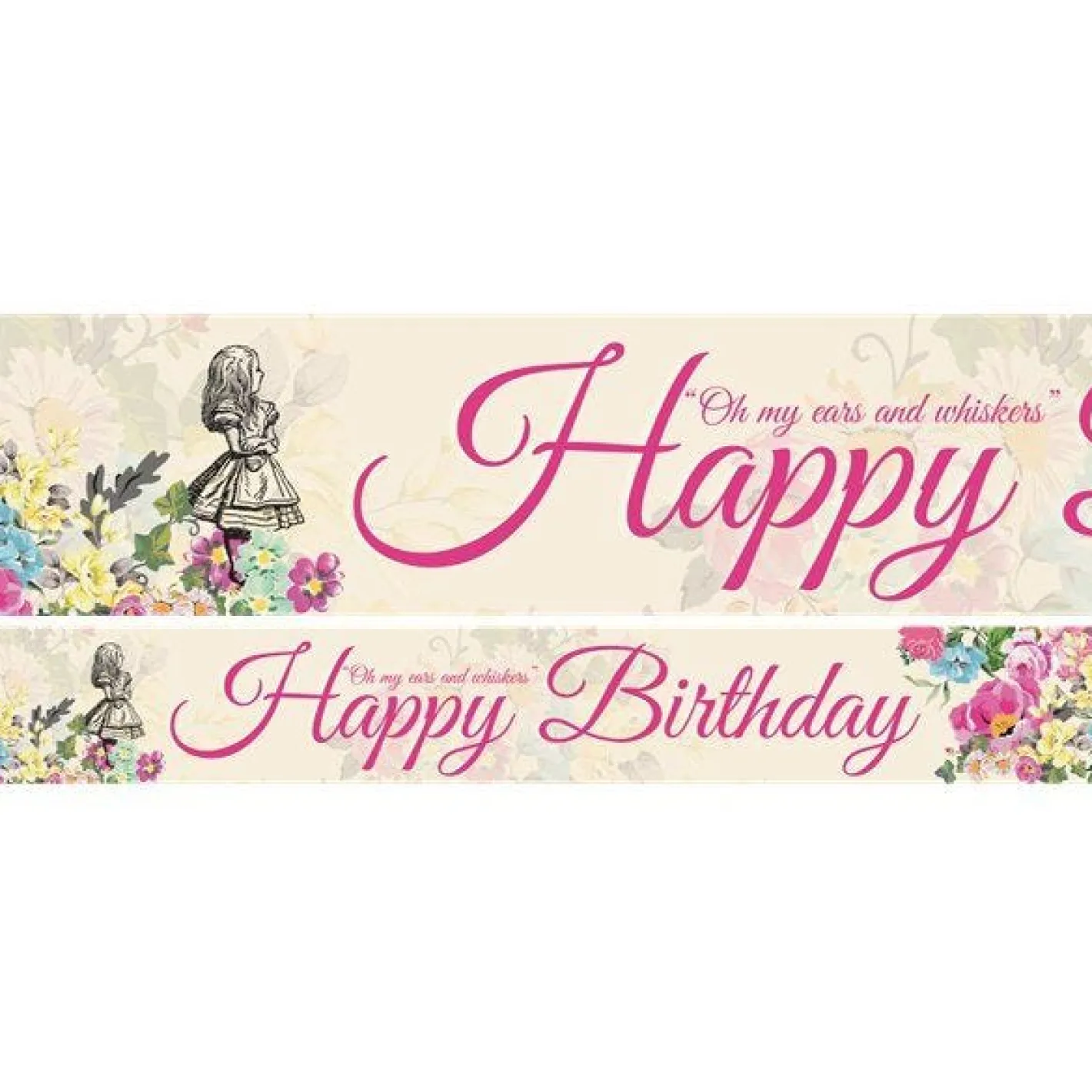 Truly Alice Paper Banners - 1M (3Pk)<Party Delights Hot