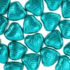 Turquoise Foil Chocolate Hearts X20<Party Delights Hot