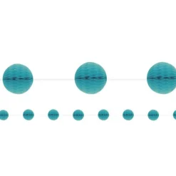 Turquoise Honeycomb Garland Decoration - 2.1M<Party Delights Outlet