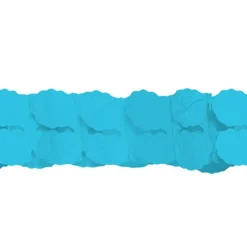 Turquoise Paper Garland Decoration - 3.7M<Party Delights Online
