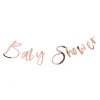 Twinkle Twinkle 'Baby Shower' Rose Gold Paper Banner - 1.5M<Party Delights Clearance