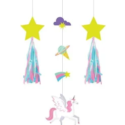 Unicorn Galaxy Hanging Decorations<Party Delights New