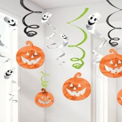 Party Delights Hanging Decorations<Value Halloween Family Friendly Swirls - 60Cm (12Pk)