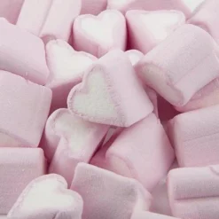 Vanilla Flavour Marshmallow Hearts - 1Kg<Party Delights Best