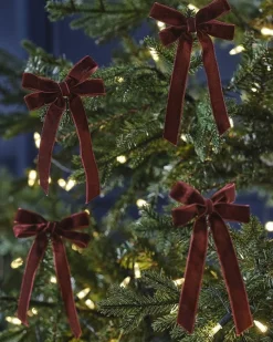 Party Delights Hanging Decorations<Velvet Ribbons Tree Decorations (6Pk)