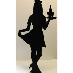 Waitress Silhouette Cardboard Cutout - 175Cm X 87Cm<Party Delights Hot