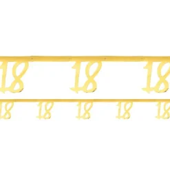 White & Gold Sparkle 18Th Bunting - 2.5M<Party Delights Best