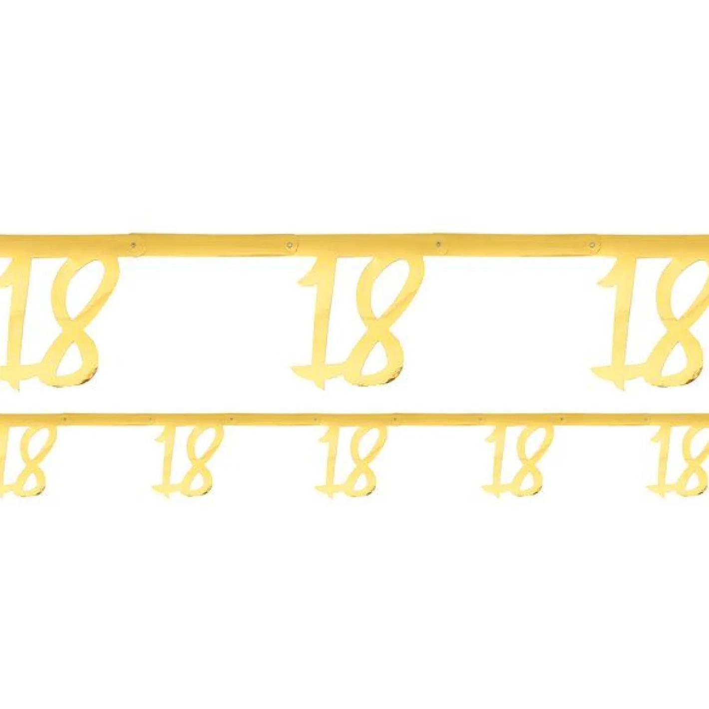 White & Gold Sparkle 18Th Bunting - 2.5M<Party Delights Best